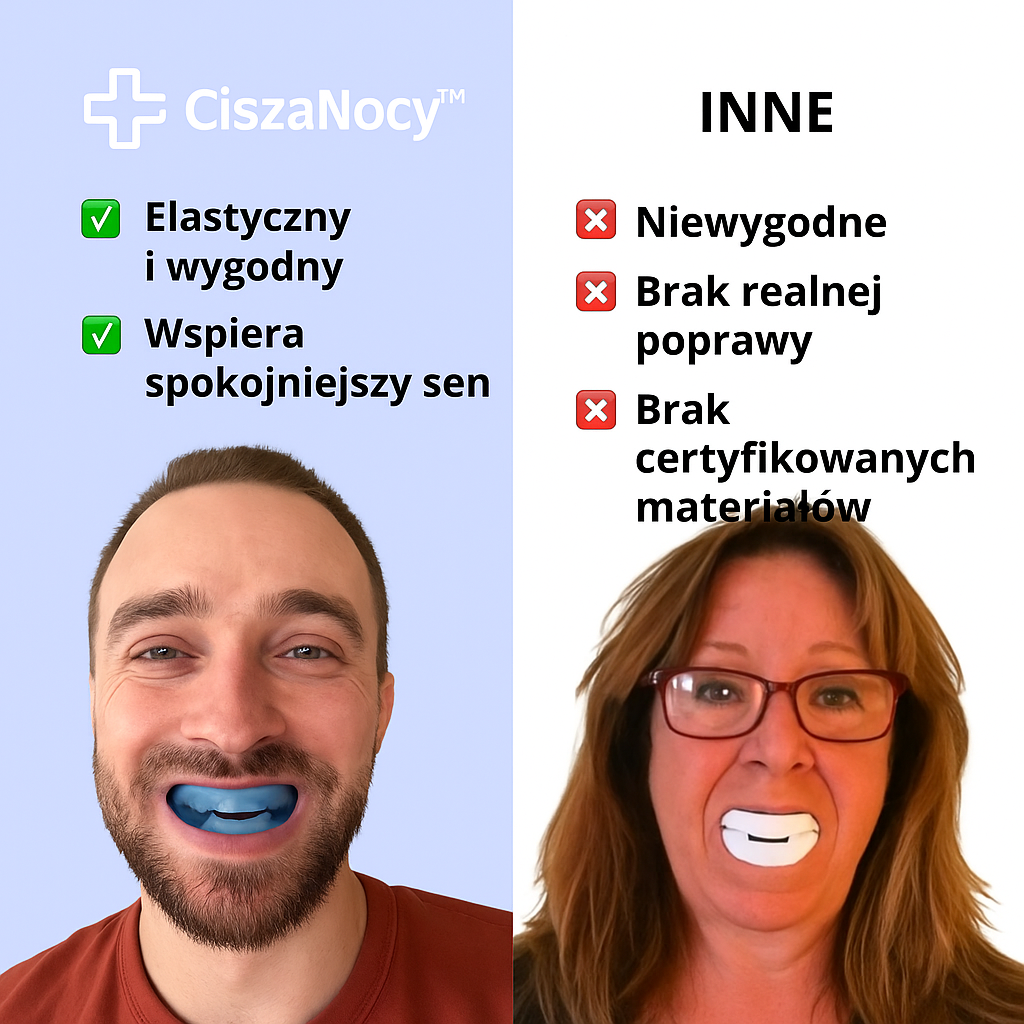CiszaNocy™ – Ustnik Przeciw Chrapaniu (Uniwersalny)