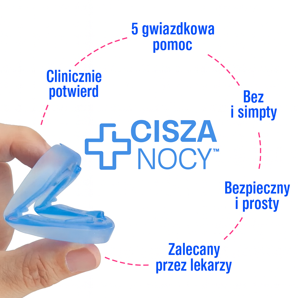 CiszaNocy™ – Ustnik Przeciw Chrapaniu (Uniwersalny)
